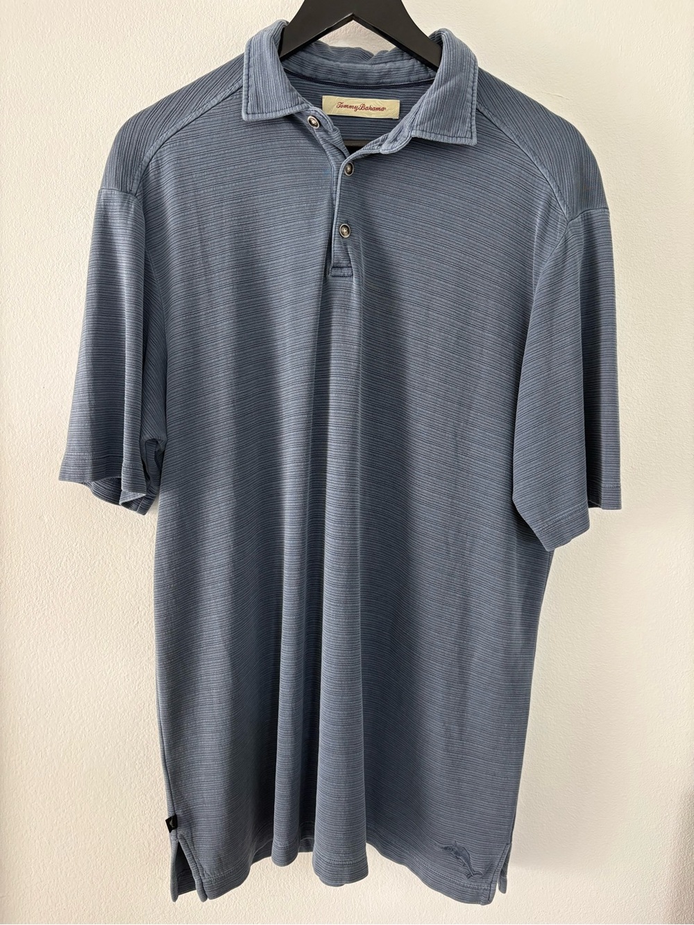 Tommy Bahama Men's Heathered Slate Blue Short-Sleeve Polo